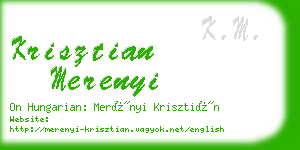 krisztian merenyi business card